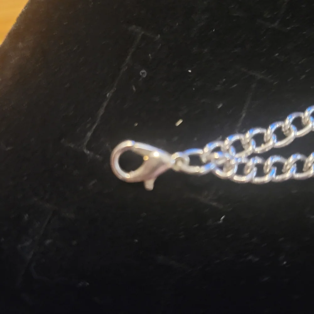 Elegant Silver and Blue Beaded Necklace